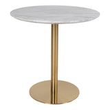BOLZANO Table Marble Brass 90cm